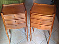 pair of vintage french bedside tables